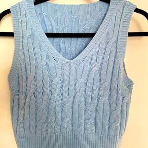 Cropped sweater vest